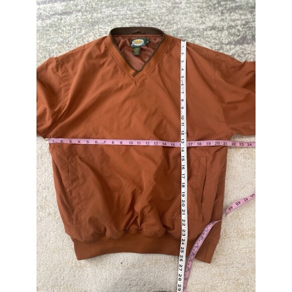 Cabela's Windcrest Pullover Jacket Size Men's S Orange Workwear Outdoors Fishing - Picture 5 of 7
